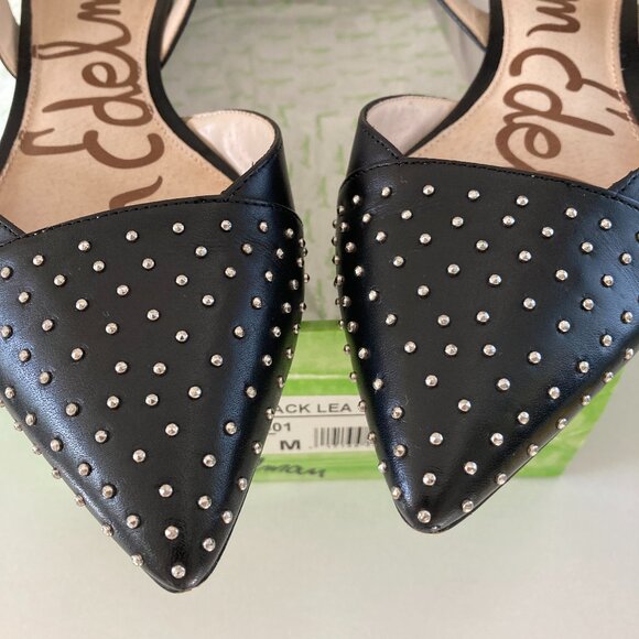 Sam Edelman black studded pointy toe flats - Picture 8 of 16